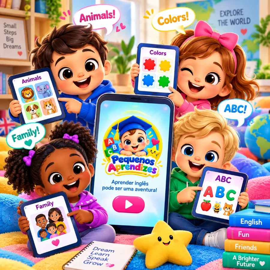 Crianças usando o app