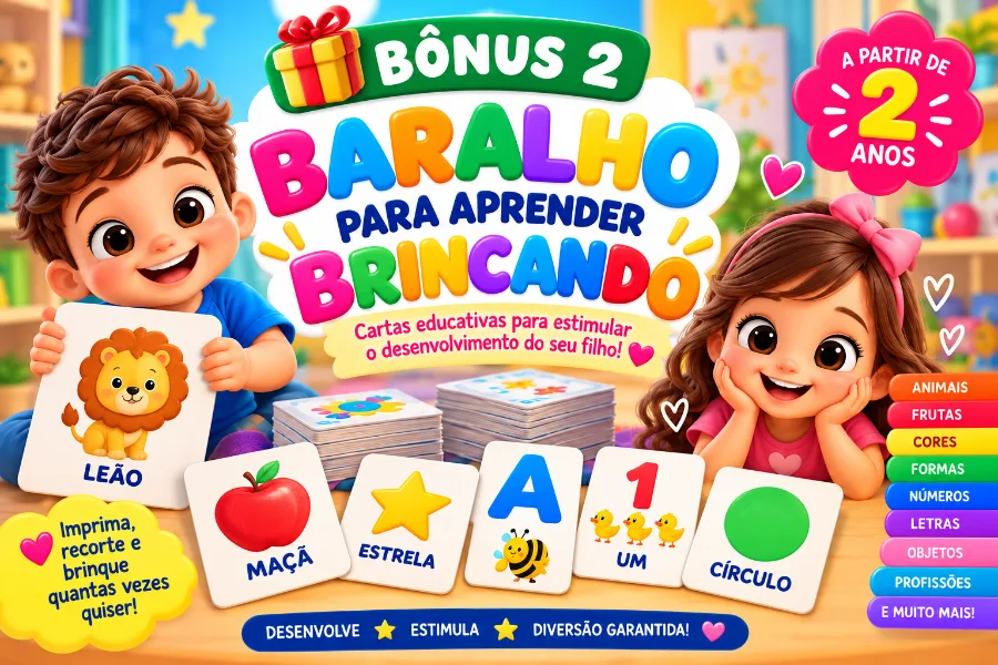 🎁 BÔNUS 2: BARALHO PARA APRENDER BRINCANDO