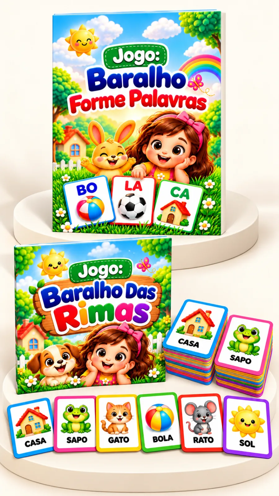 Jogo: Baralho das Rimas;   Jogo: Forme Palavras