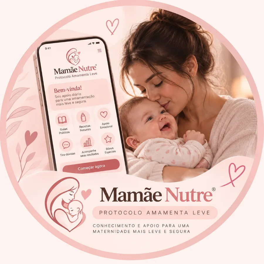 O app Mamãe Nutre no celular